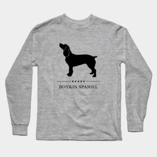 Boykin Spaniel Black Silhouette Long Sleeve T-Shirt